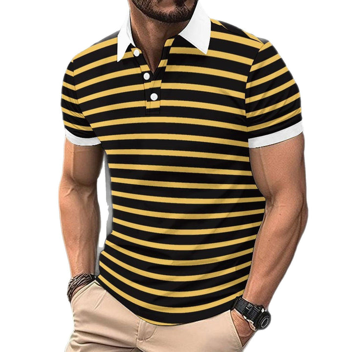 Herren Poloshirt mit modernem Streifendesign und hochwertigem Kragen Echoarchiv