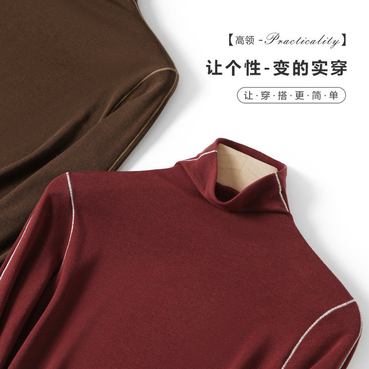 Damen Slim-Fit Rollkragen-Feinstrickshirt mit langem Arm Echo Archiv