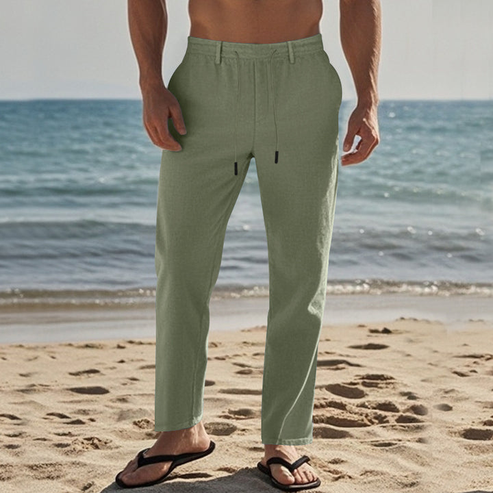 Herren lässige Strandhose mit elastischem Bund und praktischen Seitentaschen Echoarchiv