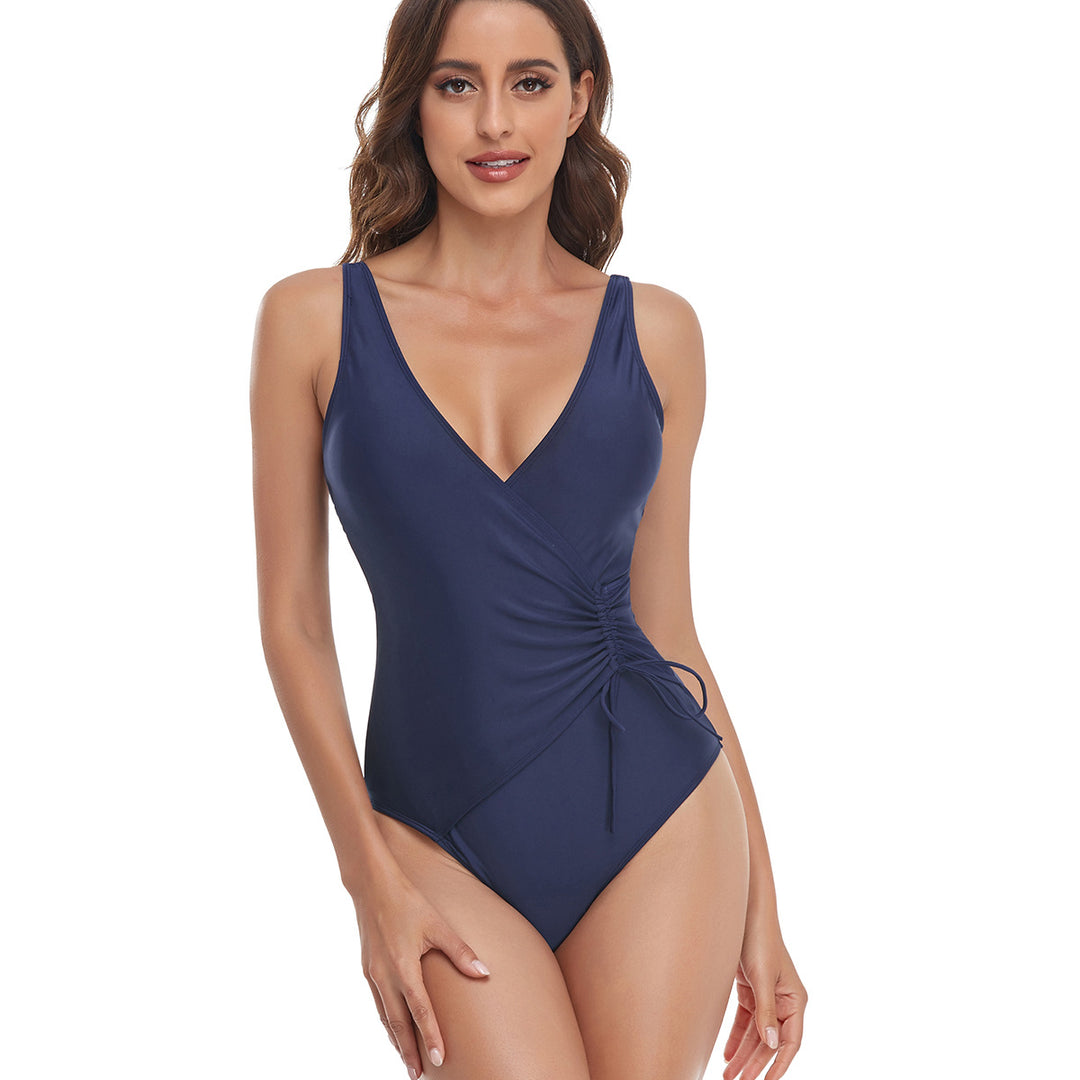 Damen Schwimmanzug mit elegantem Wickeldesign und Raffung Echo Archiv