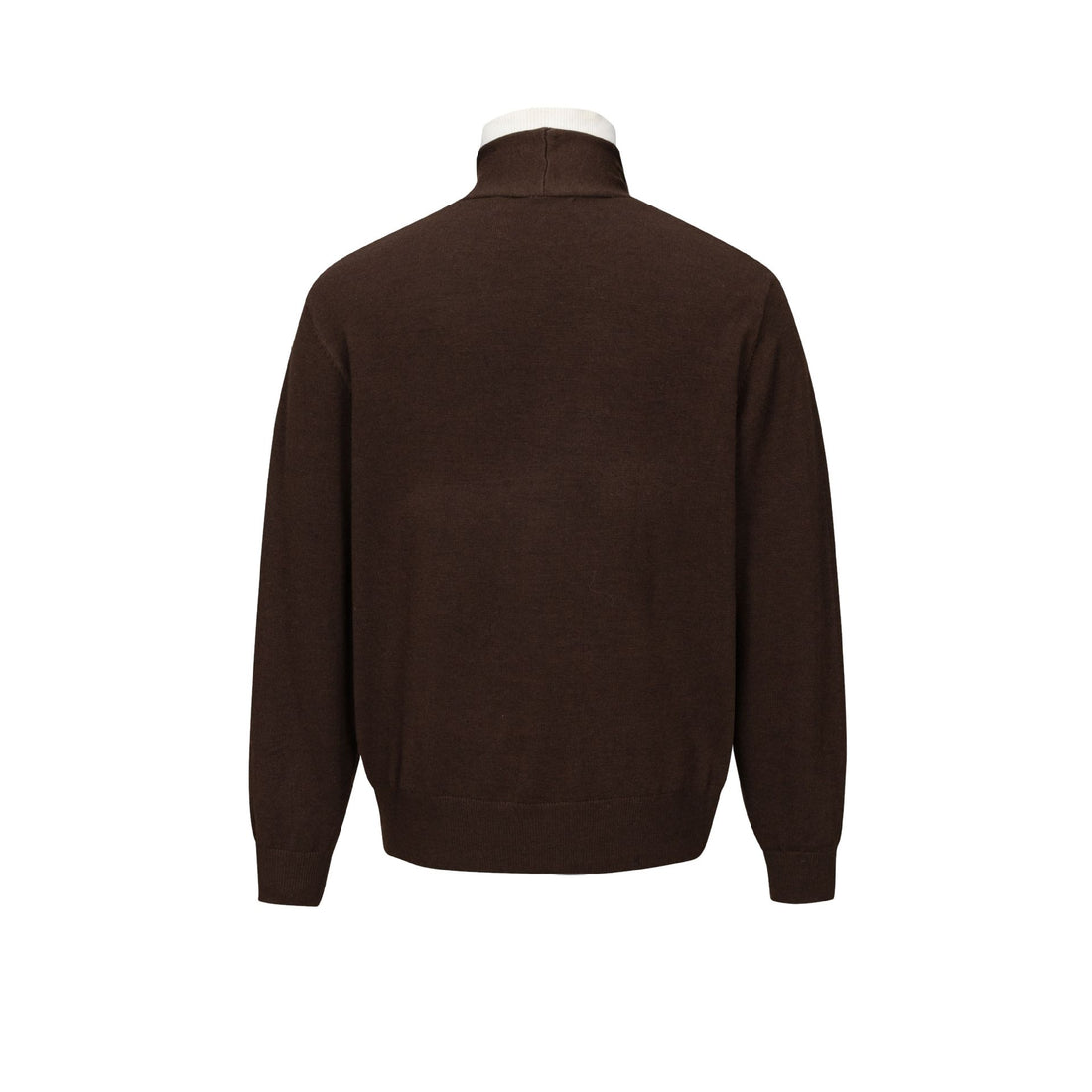 Herren Feinstrick-Layering-Cardigan mit tiefem V-Ausschnitt und integriertem Polokragen Echoarchiv