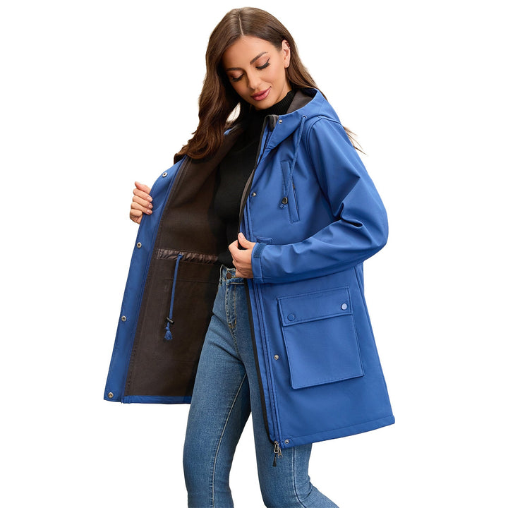 Damen funktionale Outdoor-Jacke mit verstellbarem Taillenzug und Innenfutter Echoarchiv