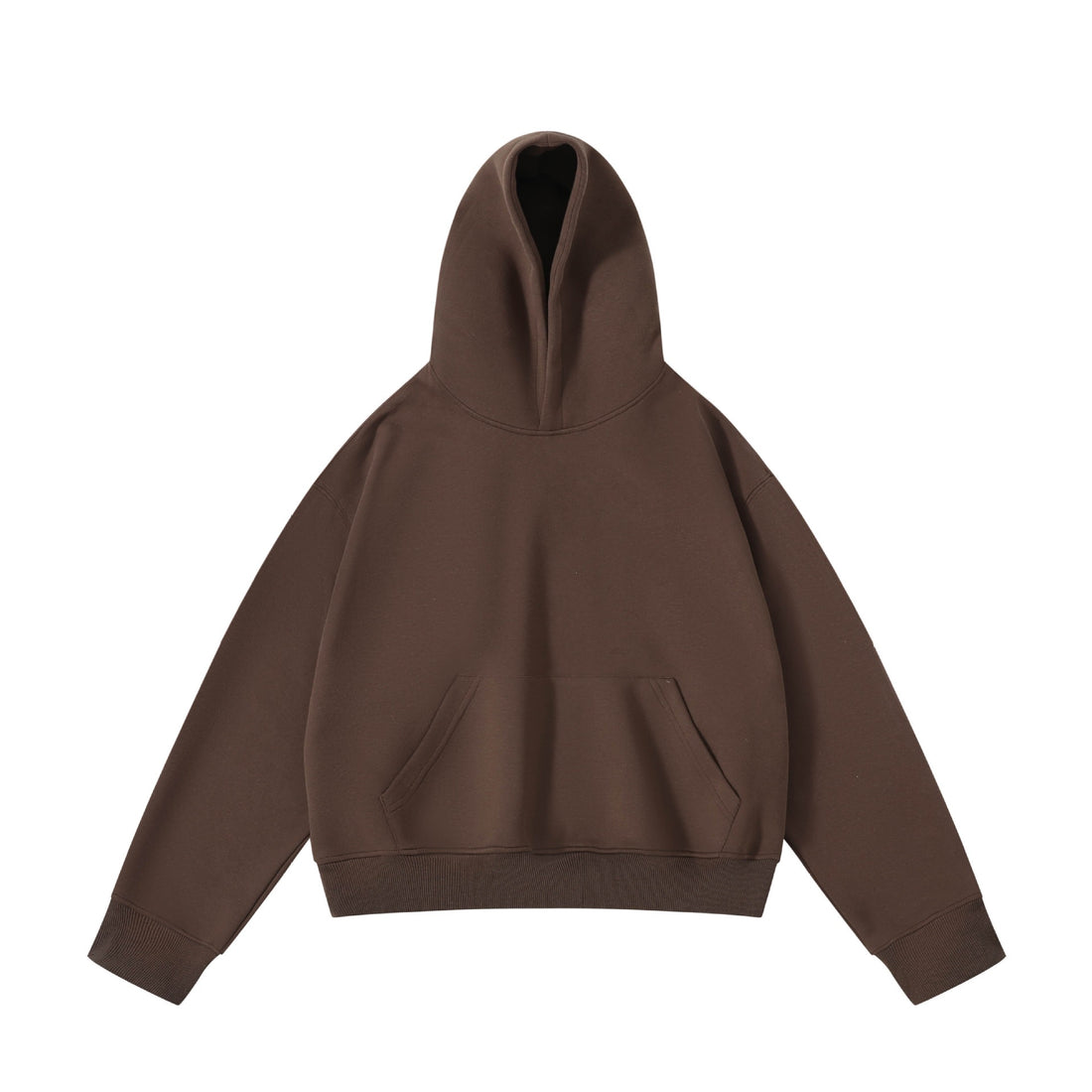 Unisex schwerer Oversize-Kapuzenpullover mit doppellagiger Kapuze Kängurutasche und breitem Rippbund – Auréline