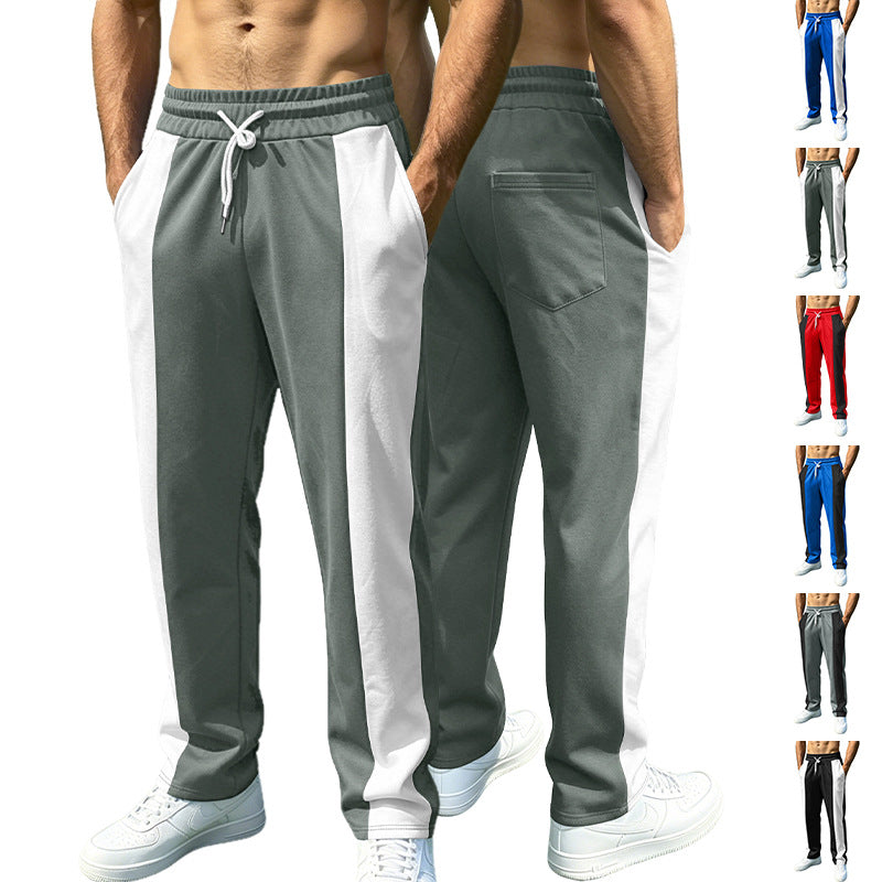Herren nan sportliche Jogginghose mit Kontrast-Seiteneinsätzen, elastischem Bund, Kordelzug und Seitentaschen Echo Archiv