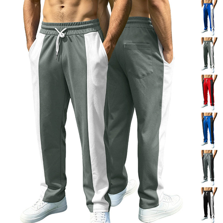 Herren nan sportliche Jogginghose mit Kontrast-Seiteneinsätzen, elastischem Bund, Kordelzug und Seitentaschen Echo Archiv