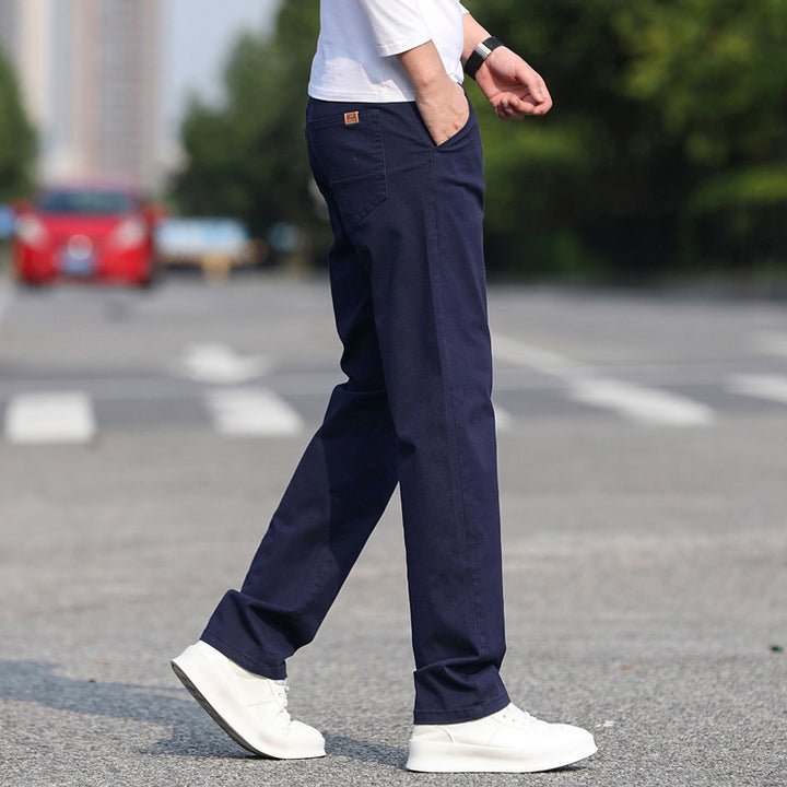 Herren Slim Fit Stretch-Hose mit elastischem Bund und geradem Bein Echo Archiv