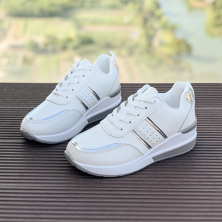 Damen nan City-Sneaker mit gedämpfter Keilsohle, gepolstertem Komfortfußbett und eleganten Metallic-Details Echo Archiv