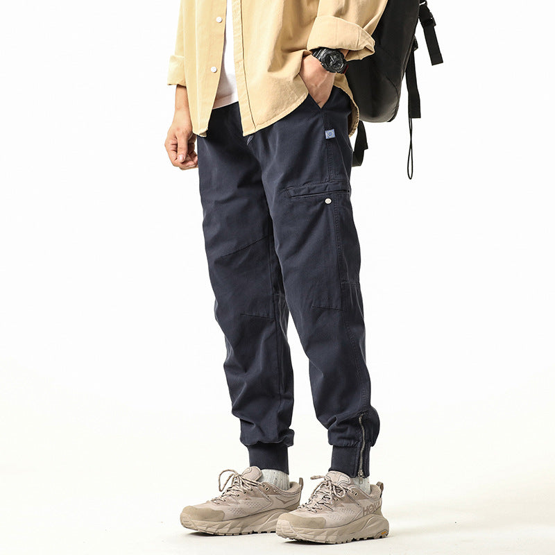Herren Utility-Cargo-Joggerhose aus robustem Baumwoll-Twill mit Knöchel-Reißverschluss Echo Archiv