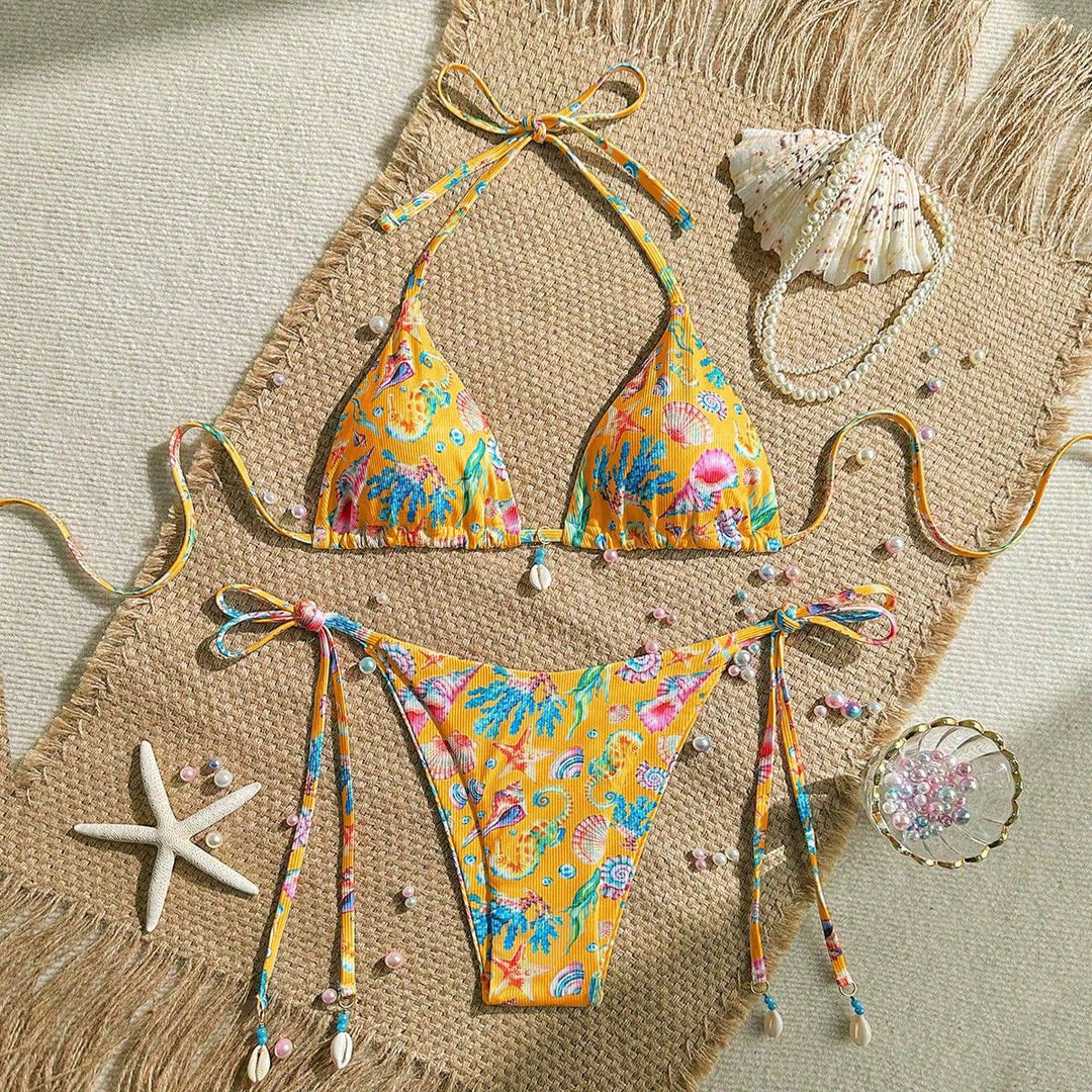 Damen Triangel-Bikini mit Muschel-Details Echo Archiv