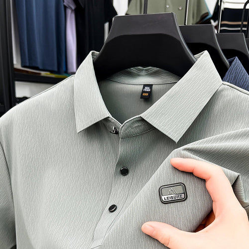 Herren Freizeit Polohemd mit strukturiertem Gewebe Echoarchiv