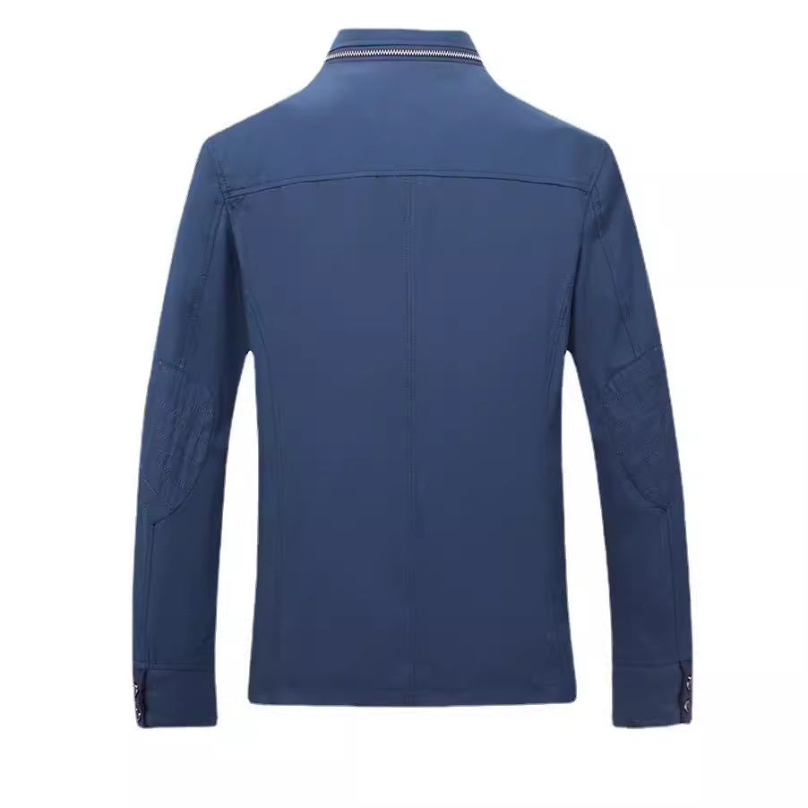 Herren Stehkragen‑Blouson mit verdeckter Zip‑ und Knopfleiste Echo Archiv