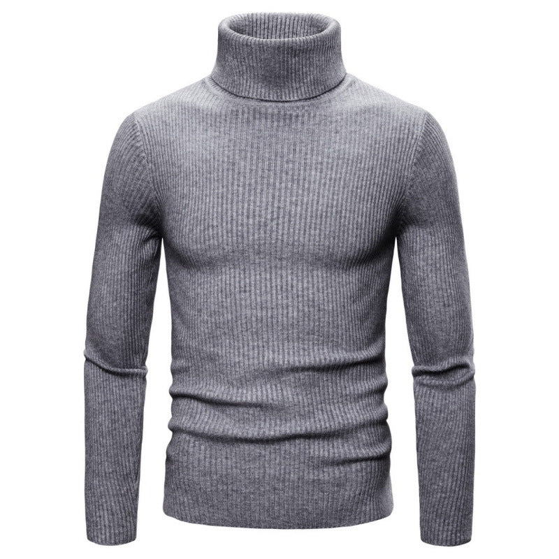 Herren Rollkragenpullover mit strukturiertem Rippdesign Echoarchiv