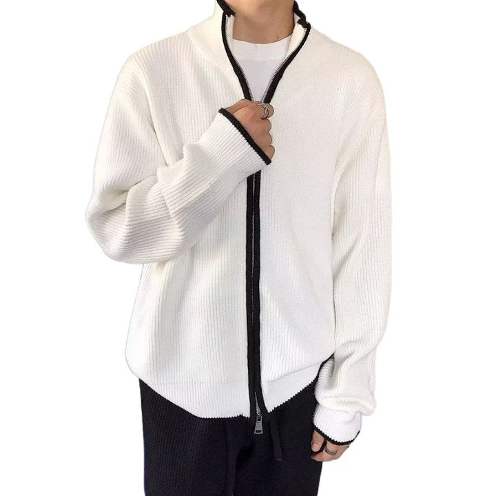 Herren Modische Strickjacke mit Stehkragen Echo Archiv