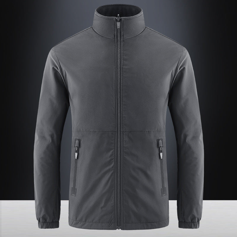 Herren Softshelljacke mit hohem Stehkragen und wasserabweisender Oberfläche Echo Archiv