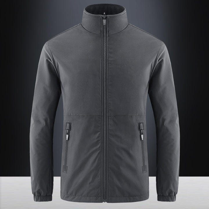 Herren Softshelljacke mit hohem Stehkragen und wasserabweisender Oberfläche Echo Archiv