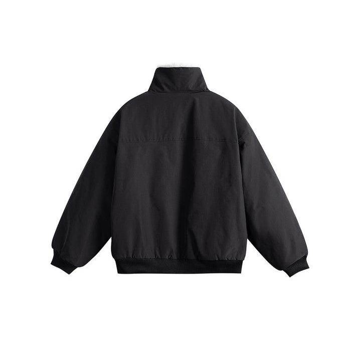Damen Kurze Boxy-Steppjacke mit hohem Schalkragen, Teddykragen und elastischen Rippbündchen Echo Archiv