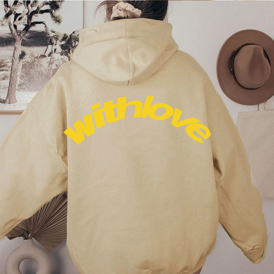 Unisex nan oversized Kapuzenpullover mit großflächigem Rückenprint, Kängurutasche und gerippten Bündchen Echo Archiv