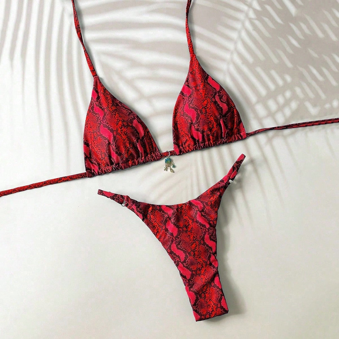 Damen Triangel-Bikini mit Schlangenmotiv Echo Archiv