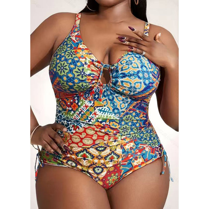 Damen Einteiler Badeanzug mit verspieltem Floral-Muster Echo Archiv