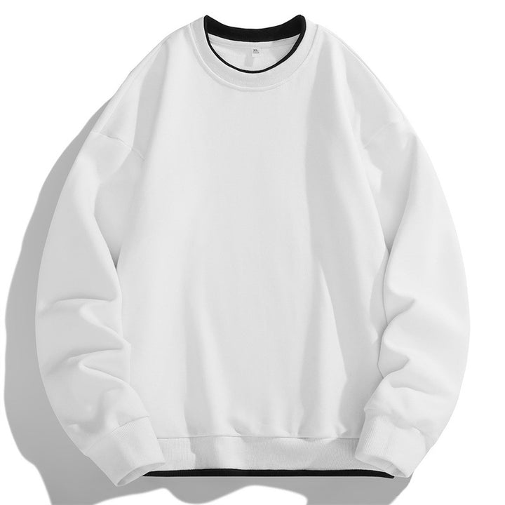 Herren Oversize Sweatshirt mit Lagenlook Rundhals und gerippten Bündchen – Marzano