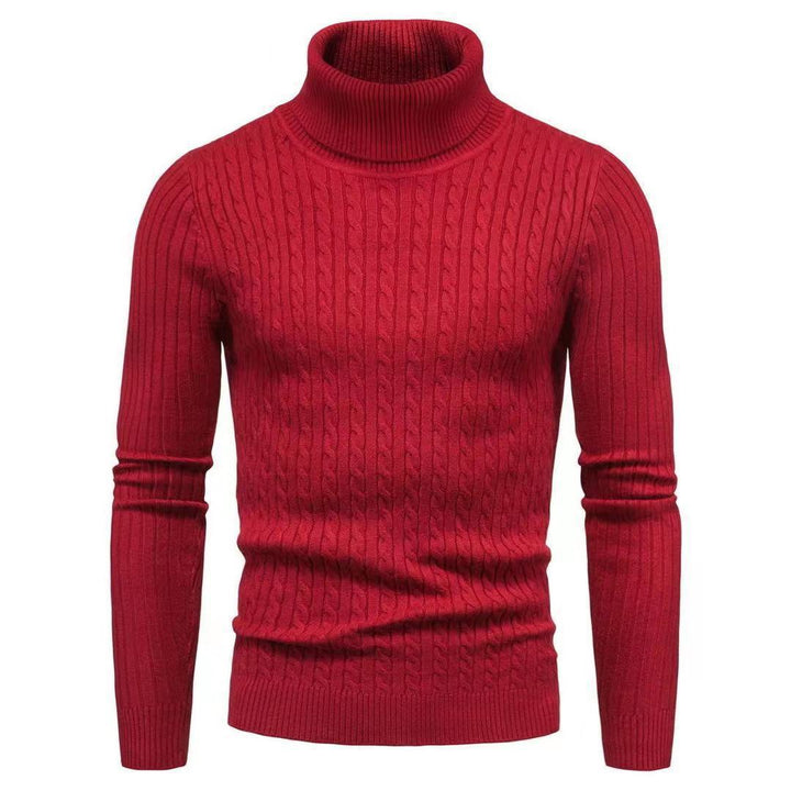 Herren Rollkragenpulli mit strukturiertem Zopfmuster Echoarchiv