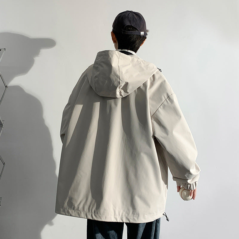 Herren wetterfeste Übergangsjacke mit verstellbarem Kapuzenkragen und praktischen Taschen Echoarchiv