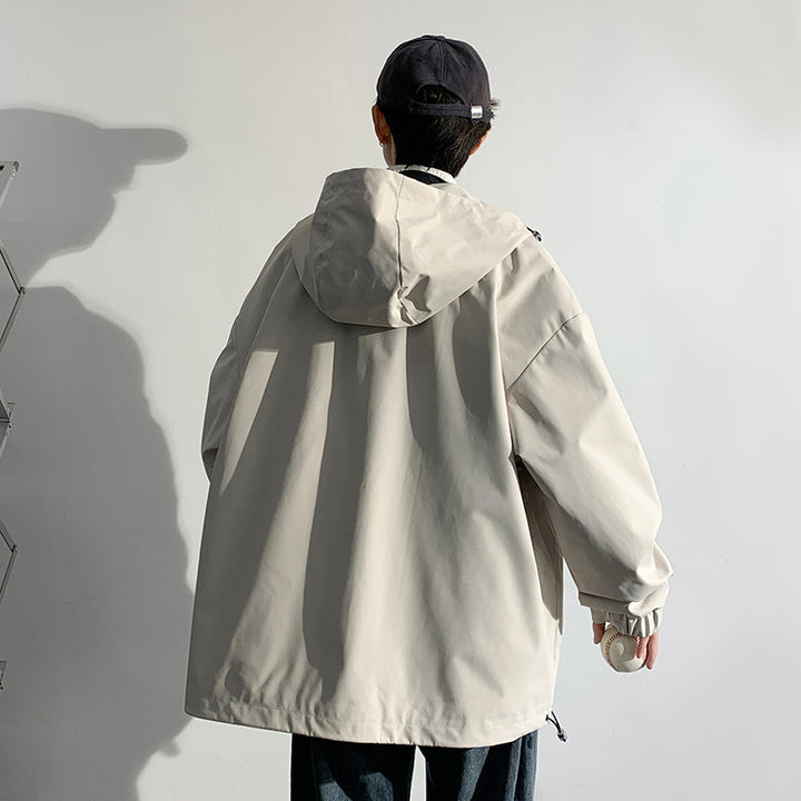 Herren wetterfeste Übergangsjacke mit verstellbarem Kapuzenkragen und praktischen Taschen Echoarchiv