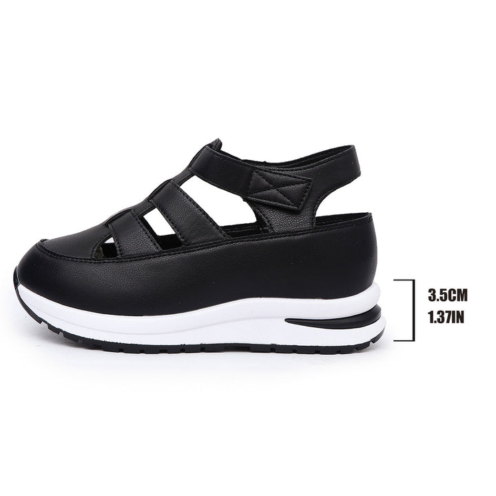 Damen Plateau‑Sneaker‑Sandale mit Klettverschluss und geschlossener Zehenpartie – Sorelia