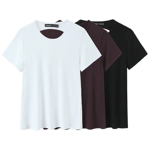Damen Sportliches T-Shirt mit modischem Rückenausschnitt Echo Archiv