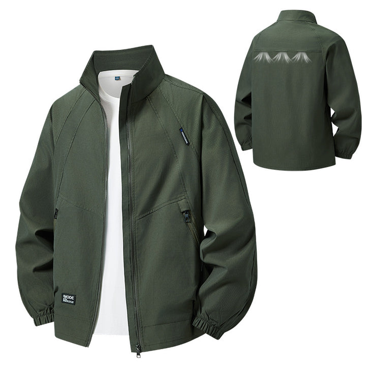 Herren leichte Outdoor-Jacke mit hohem Kragen Echo Archiv