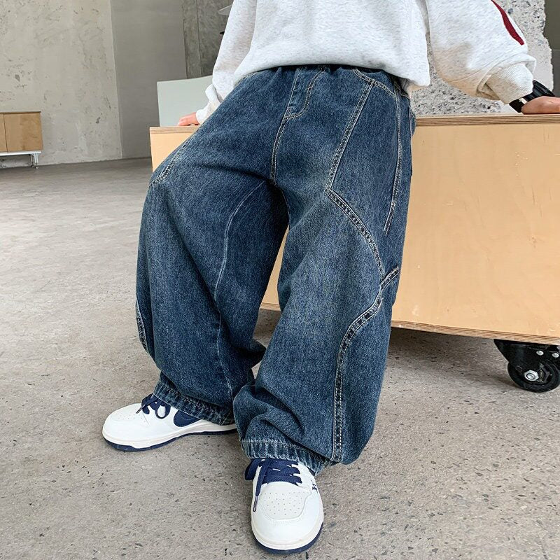 Damen Weit geschnittene Jeans mit elastischem Bund Echo Archiv