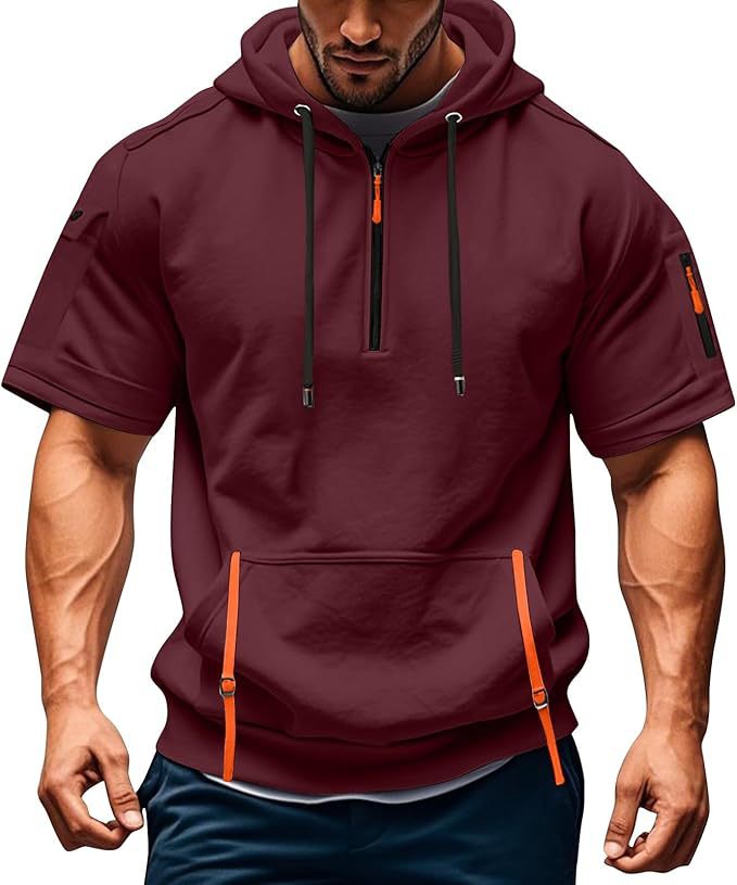 Herren Freizeit Hoodie mit modernen Reißverschlusstaschen Echoarchiv