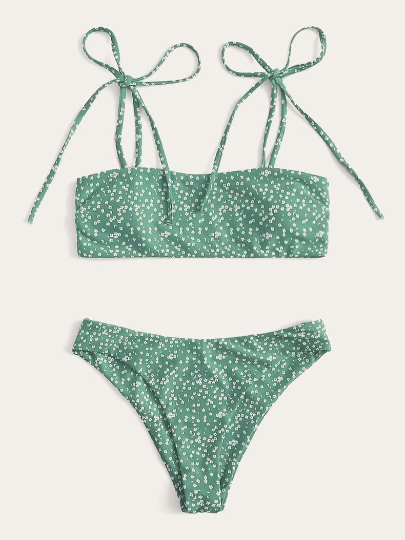 Damen Bandeau-Bikini mit verspielten Bindebändern Echo Archiv