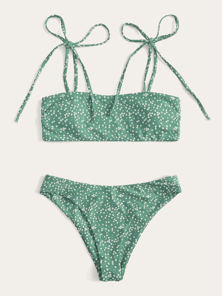 Damen Bandeau-Bikini mit verspielten Bindebändern Echo Archiv