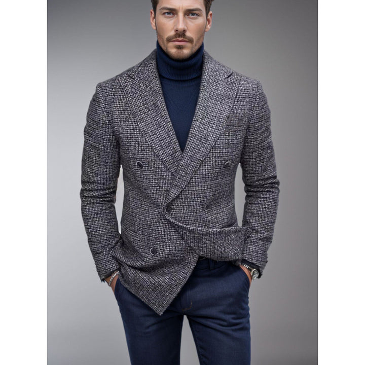 Herren Eleganter Doppelreihiger Blazer Echoarchiv