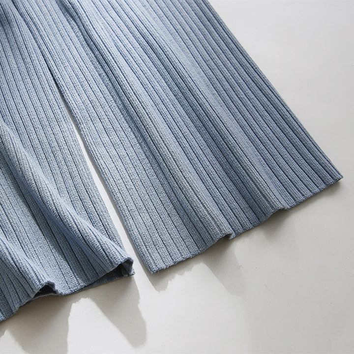 Damen Weit geschnittene Rippstrickhose mit Kordelzug Echo Archiv