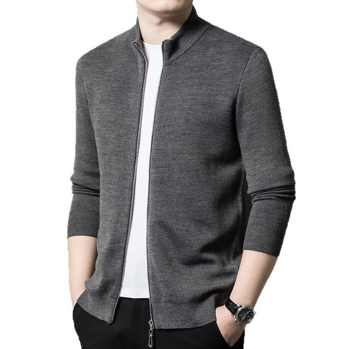 Herren elegante Strickjacke mit praktischem Reißverschluss Echoarchiv