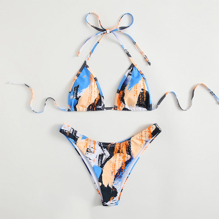 Damen Triangel-Bikini mit verstellbaren Trägern und modernem Farbspiel Echo Archiv