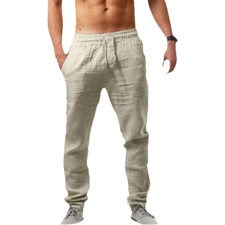 Herren Luftige Leinenhose mit elastischem Bund und praktischen Seitentaschen Echoarchiv