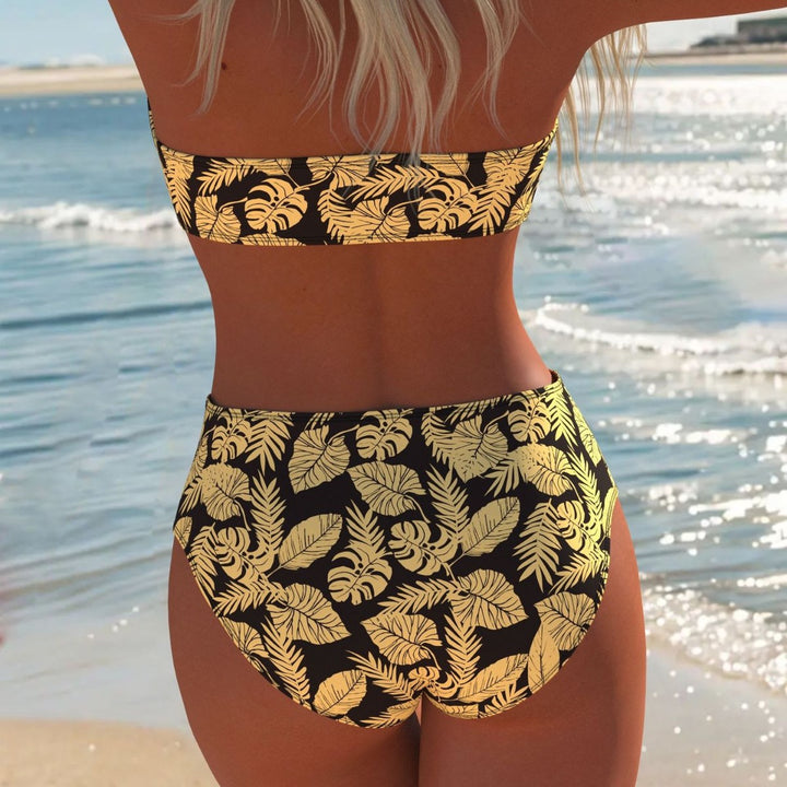 Damen Bikini-Set mit modischem Wellenmuster und verstellbaren Trägern Echo Archiv