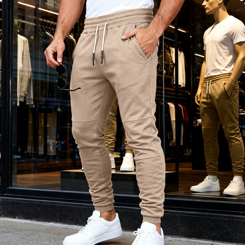 Herren nan tapered Jogginghose mit Kniepasse, elastischem Tunnelzugbund und Reißverschlusstaschen Echo Archiv