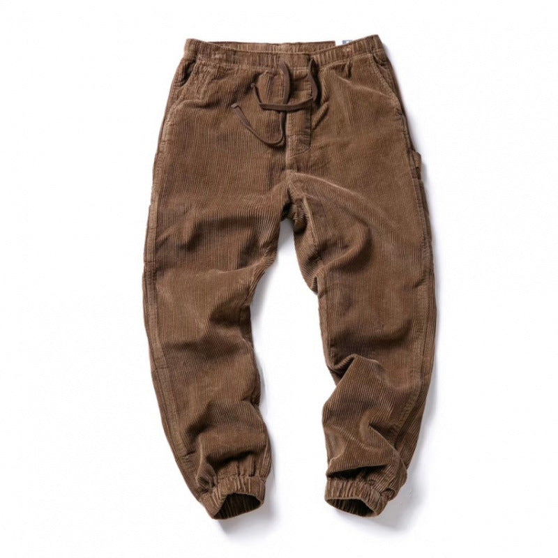 Herren lässige Cord-Hose mit verstellbarem Bund und praktischen Seitentaschen Echoarchiv