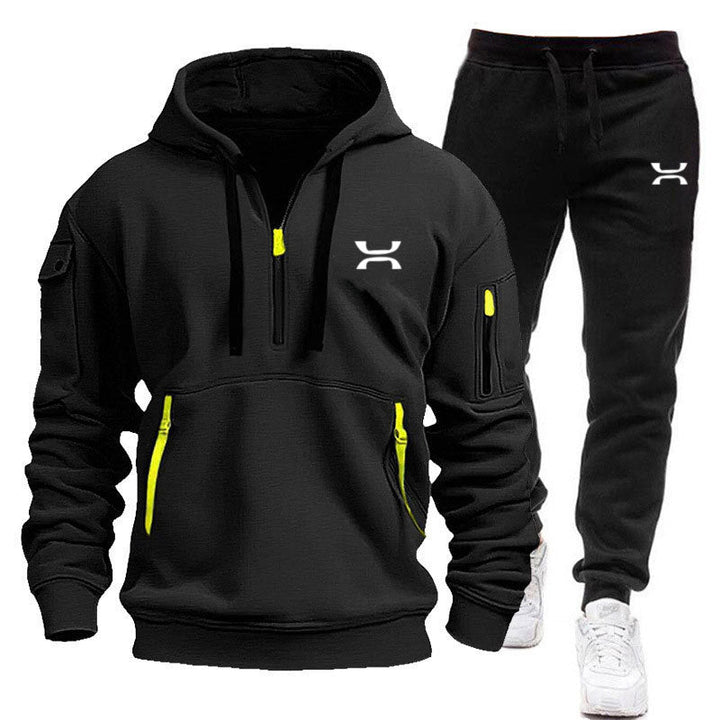 Echoarchiv Herren Hoodie-Trainingsanzug mit Reißverschlusstaschen