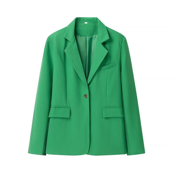 Damen nan leicht taillierter Ein-Knopf-Blazer mit Schalkragen und Pattentaschen Echo Archiv