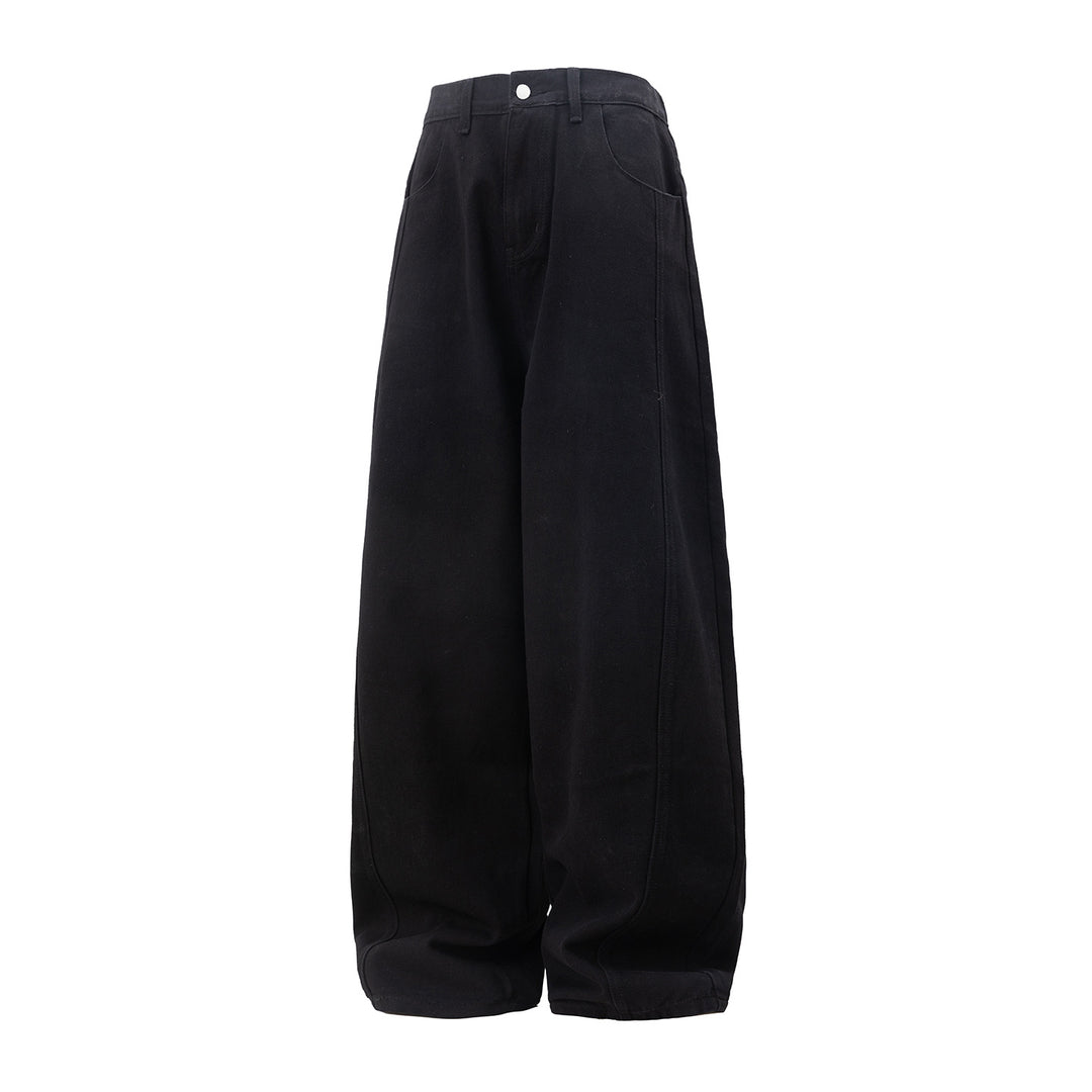 Damen Palazzo-Jeans mit hoher Taille, markanter Mittelnaht und weitem Bein Echo Archiv