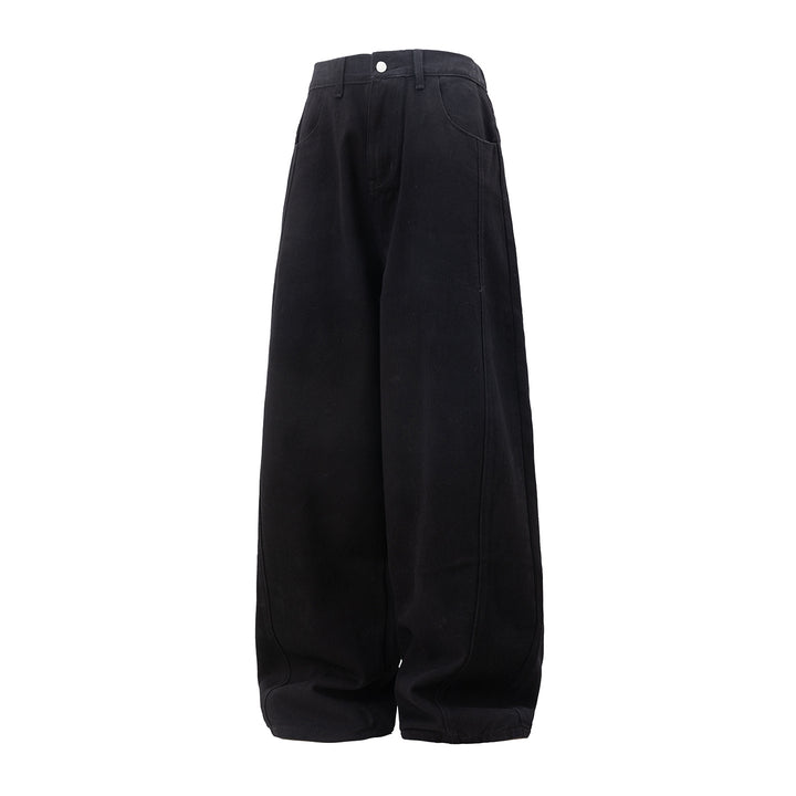 Damen Weite High-Waist-Jeanshose mit Mittelnaht-Panels und Balloon-Schnitt Echo Archiv
