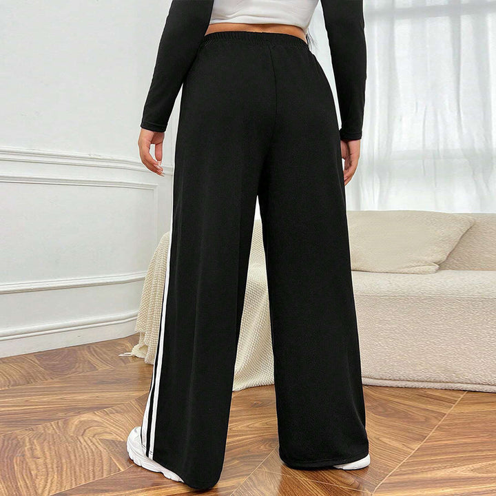 Damen sportliche weite Freizeithose mit seitlichen Kontraststreifen Echo Archiv