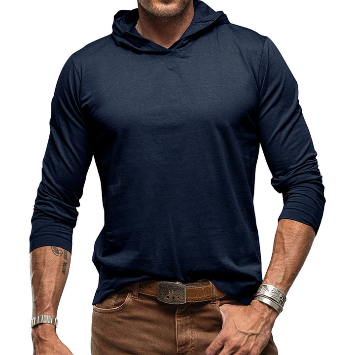 Herren gemütliches Langarmshirt mit Kapuze Echoarchiv