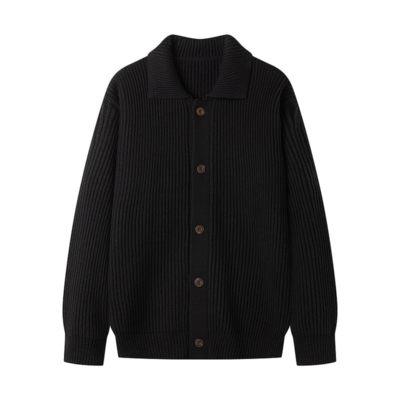 Herren Strickjacke mit sportlichem Design und modischem Schalkragen Echoarchiv
