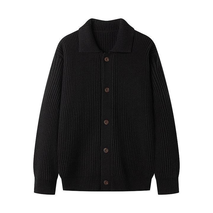 Herren Strickjacke mit sportlichem Design und modischem Schalkragen Echoarchiv